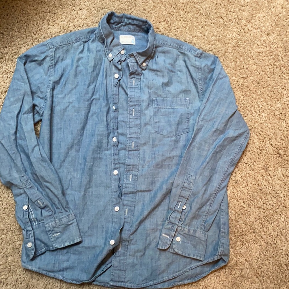 J. Crew Chambray Button-Down Shirt size 14